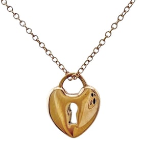 Tiffany Heart Lock Necklace, 18k Gold, Women's, Pre-owned, TIFFANY & Co.