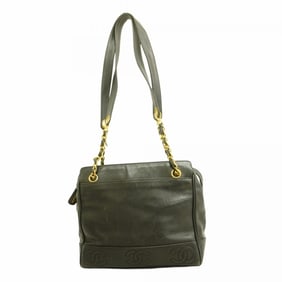 Chanel Triple Coco Chain Shoulder Bag in Caviar Skin, Black, Women's