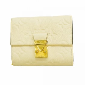 Louis Vuitton Monogram Empreinte Portefeuille Metisse Compact Tri-fold Wallet M81071 Crème Women's