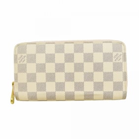 Louis Vuitton Damier Azur Zippy Wallet N63503 White Rose Ballerine Women's