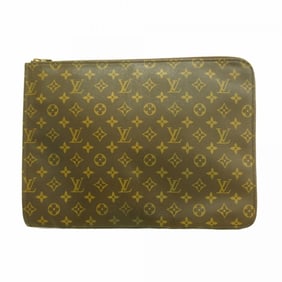 Louis Vuitton Monogram Poche Document Clutch Bag M53456 Brown Men's