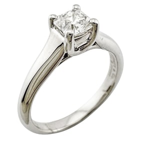 Tiffany & Co. Lucida ring, size 6.5, in platinum (Pt950) with a 0.36ct diamond.