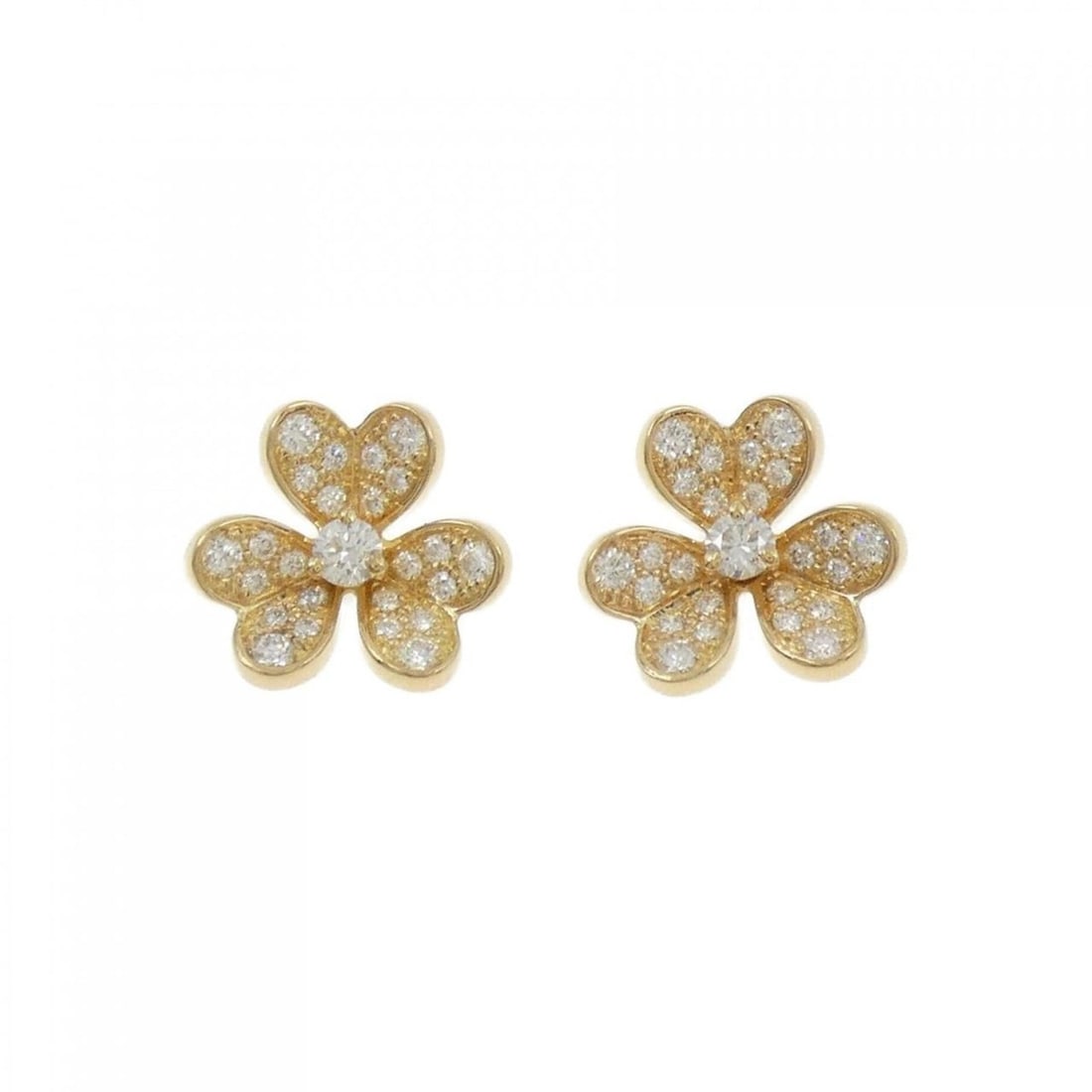 Van Cleef & Arpels Frivole Mini Earrings: --- Catalog ---Category: SizeSize (HxWxD): 10.60mm x 11.70mm / 0.42'' x 0.46''Category: DesignType: Stud earringsColor: Yellow goldStone: DiamondGender: WomenMaterial: Yellow gold (18K)Category: Gener