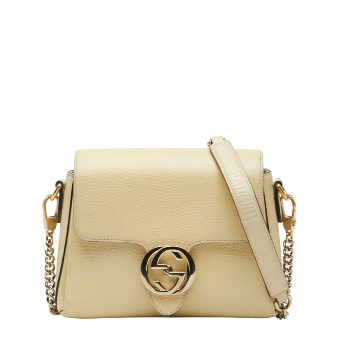 Gucci Interlocking G Chain Shoulder Bag 607720 Beige/Ivory Leather Women's GUCCI: --- Catalog ---Category: SizeSize (HxWxD): 16cm x 21cm x 7cm / 6.29'' x 8.26'' x 2.75''Category: DesignType: Shoulder bagColor: Beige, IvoryGender: WomenMaterial: Leather Category: GeneralMPN: 607720B