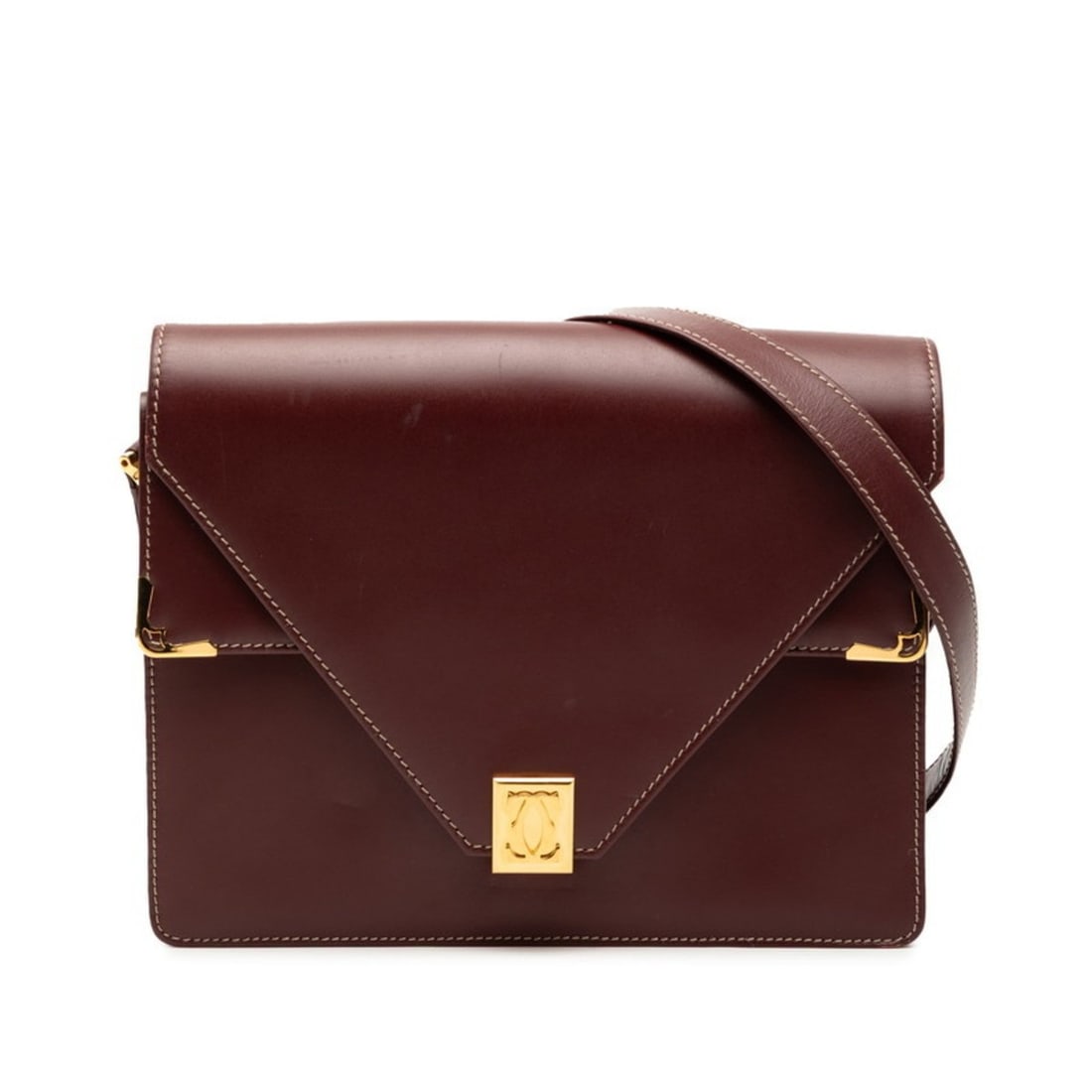 Cartier Must Line Shoulder Bag Wine Red Bordeaux Leather Women's CARTIER: --- Catalog ---Category: SizeSize (HxWxD): 19cm x 24cm x 4cm / 7.48'' x 9.44'' x 1.57''Category: DesignType: Shoulder bagColor: Bordeaux, Wine redGender: WomenMaterial: Leather Category: GeneralBrand:
