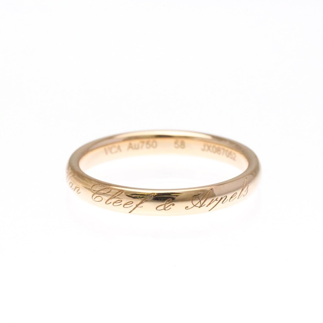Van Cleef & Arpels Tandolmon Wedding Ring VCARP5MT58 Pink Gold (18K) Fashion No Stone Band Ring Pink: --- Catalog ---Category: SizeWidth: 3.1mm / 0.12''Weight: 4.2g / 0.14oz.JP Size: 18US Size: 8 1/4Brand Size: 58Category: DesignType: Band ringColor: Pink goldMetal: GoldStone: No StoneStyle: FashionGe