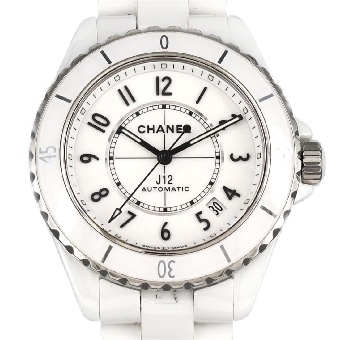 Chanel J12 Caliber 12.1 38mm Ceramic H5700 Automatic: --- Catalog ---Category: SizeCase Diameter: 38mm / 1.5''Category: DesignColor: WhiteTourbillon: YesColor (Dial): WhiteAnti-reflective Coating: YesCategory: GeneralLine: J12Brand: ChanelCategory: Movem