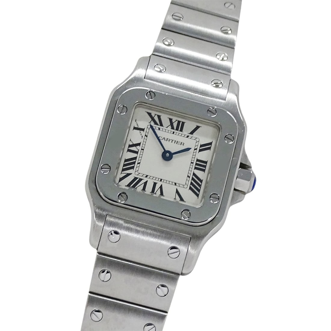 Cartier Santos Galbe SM Quartz Watch for Women, W20056D6, Stainless Steel, Silver/Ivory, Polished: --- Catalog ---Category: SizeWrist Size: 16cm / 6.29''Case Diameter: 24mm / 0.94''Category: DesignType: WristwatchGender: WomenColor (Dial): IvoryMaterial (Band): Stainless steelMaterial (Case): Stain