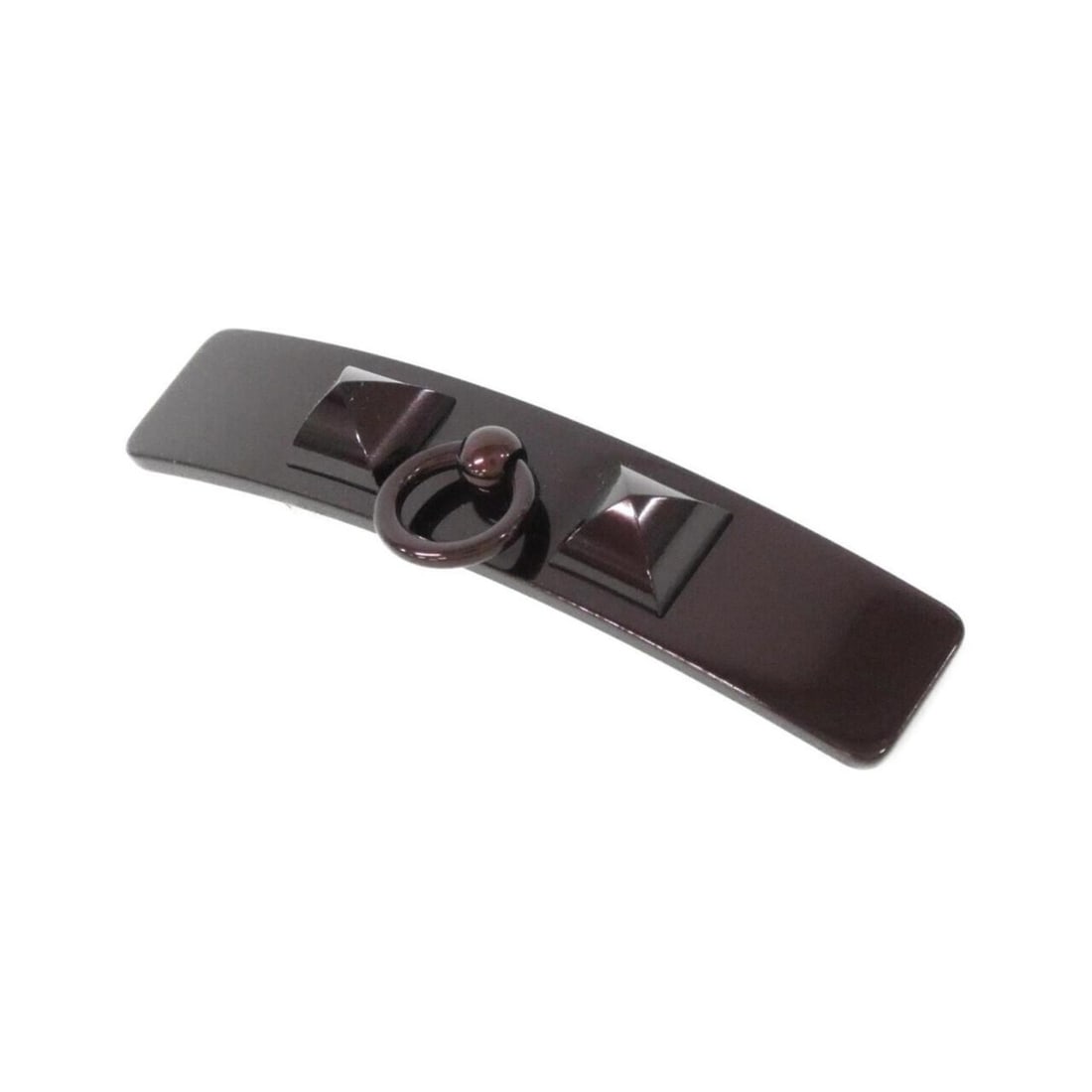 Hermes Hermès Crew Medor PM 241031G Barrette: --- Catalog ---Category: SizeSize (LxW): 1.4cm x 7cm / 0.55'' x 2.75''Category: DesignType: BarretteColor: Brown, PurpleGender: WomenMaterial: AluminumCategory: GeneralMPN: 241031GBrand: Hermes--- Ite
