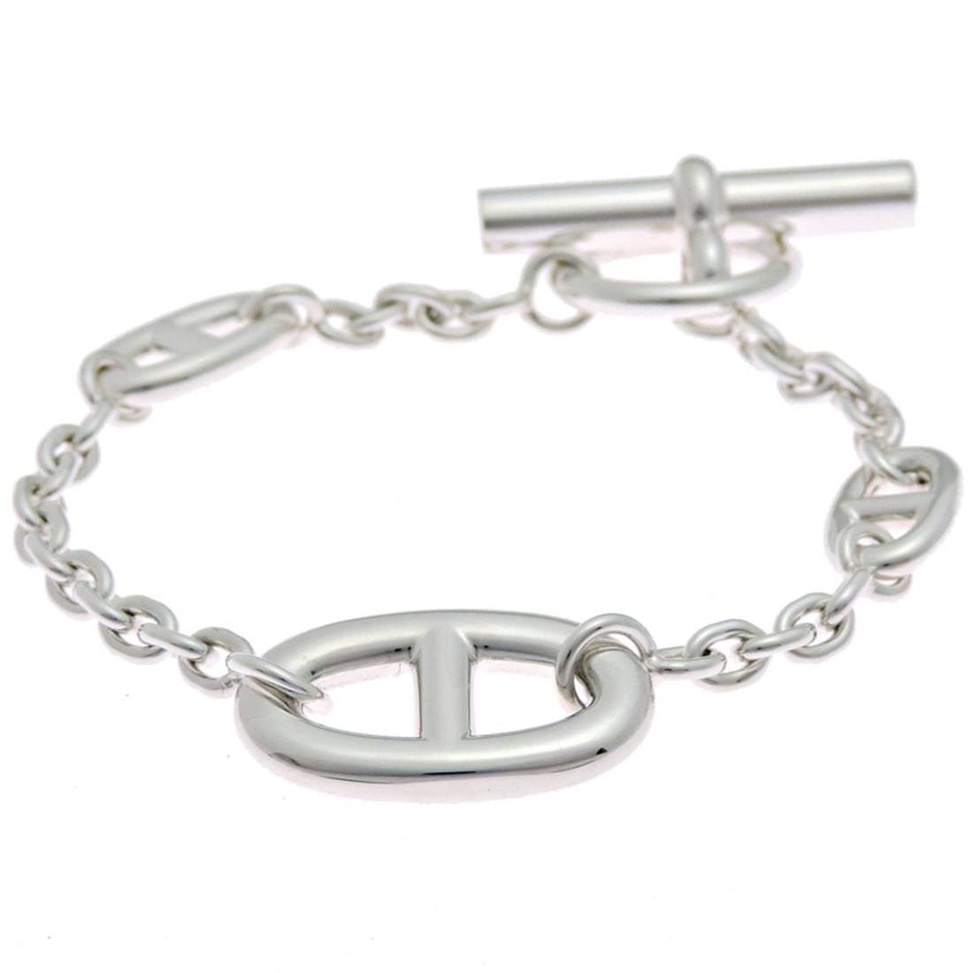 Hermes Hermès Chaine d'Ancre Farandole ST Women's/Men's Bracelet H104567B Silver 925 (Purchased in: --- Catalog ---Category: SizeLength: 18cm / 7.08''Category: DesignType: Charm braceletGender: Men,WomenMaterial: Silver 925Category: GeneralMPN: H104567BBrand: HermesCountry of Origin: France--- Item