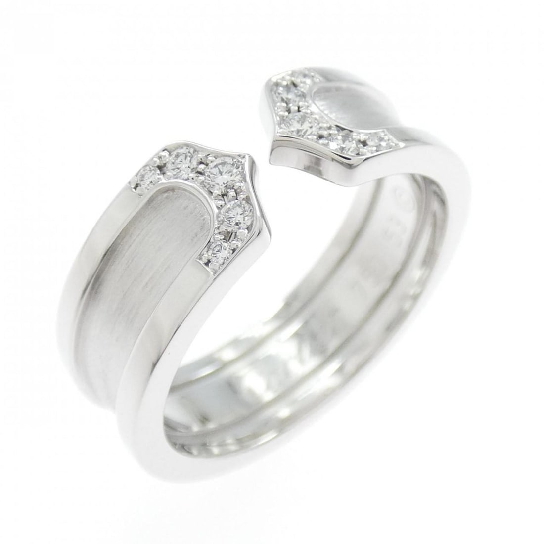 Cartier C2 Small Ring: --- Catalog ---Category: SizeUS Size: 6.5Brand Size: 53Category: DesignType: Band ringStone: DiamondGender: WomenMaterial: White gold (18K)Category: GeneralMPN: B4044200Brand: Cartier--- Item List ---