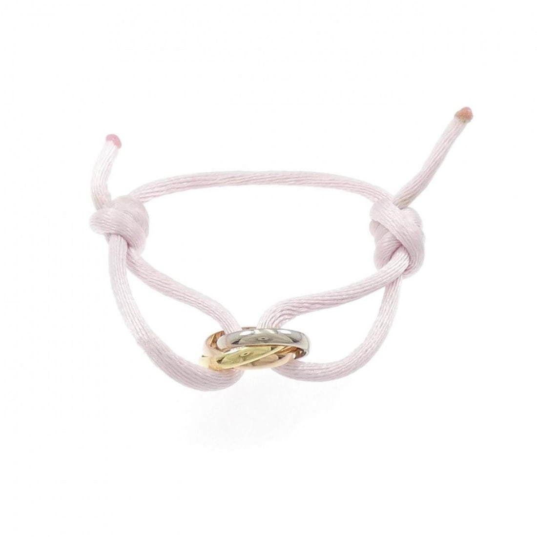 Cartier Trinity cord bracelet: --- Catalog ---Category: DesignType: Charm braceletGender: WomenMaterial: Pink gold (18K), White gold (18K), Yellow gold (18K)Category: GeneralMPN: B6016700Brand: Cartier--- Item List ---Section: Cond