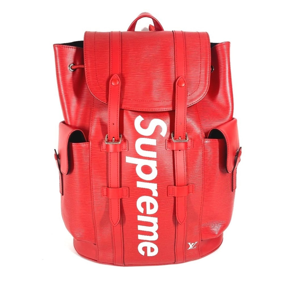 LOUIS VUITTON M53414 Supreme Collaboration Epi Leather Christopher PM Backpack 2017AW Men's Red: --- Catalog ---Category: SizeSize (HxWxD): 42cm x 33cm x 12.5cm / 16.53'' x 12.99'' x 4.92''Category: DesignType: BackpackColor: Red color, WhiteGender: MenMaterial: Epi leather Category: GeneralLine: