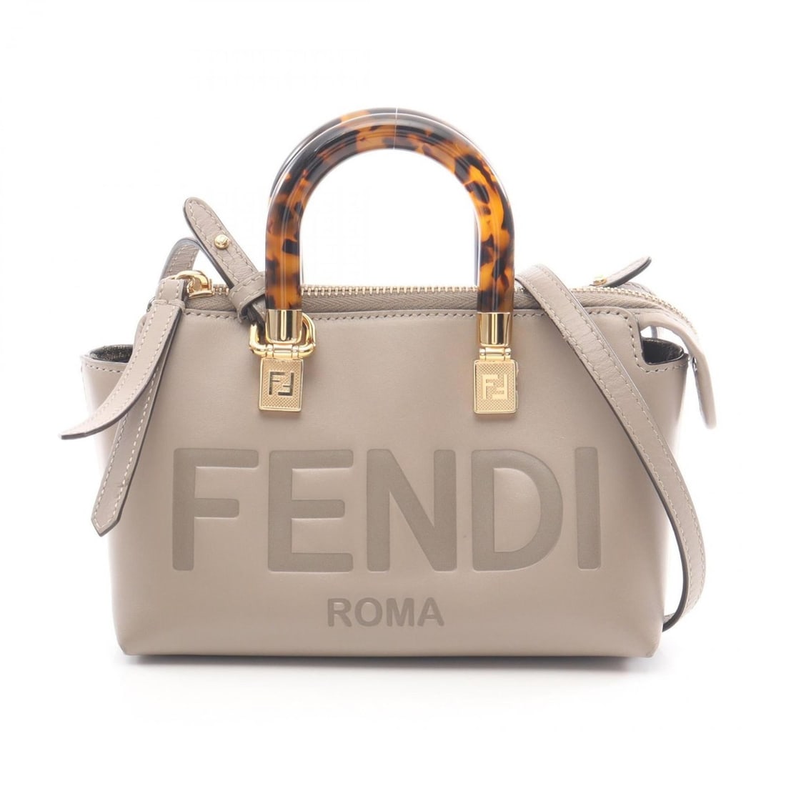 Fendi By the Way Mini Handbag, Leather, Women's, Beige, 8BS067 ABVL: --- Catalog ---Category: SizeSize (HxWxD): 12cm x 17cm x 8cm / 4.72'' x 6.69'' x 3.14''Category: DesignType: HandbagColor: BeigeGender: WomenMaterial: Leather Category: GeneralMPN: 8BS067 ABVLBrand: F