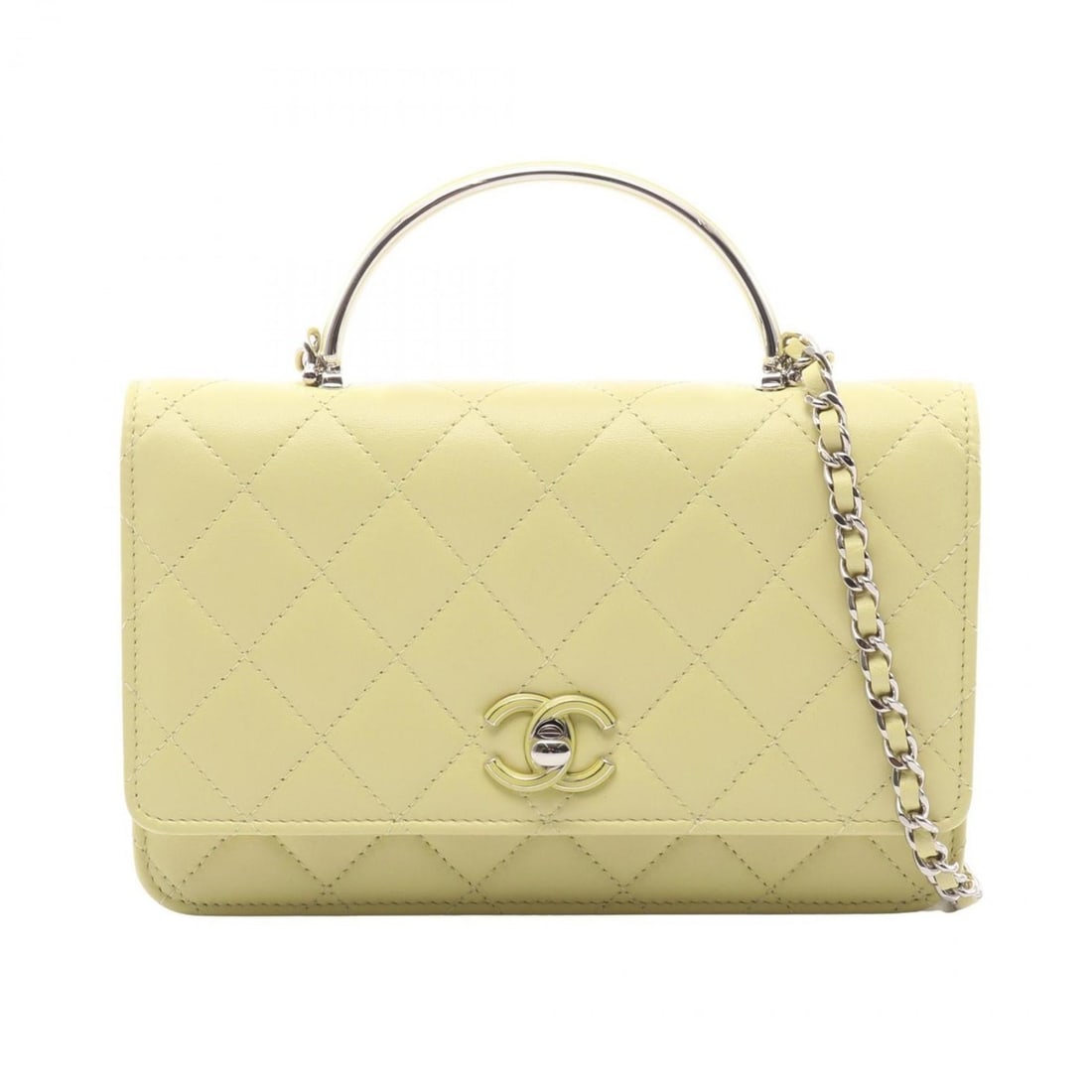 CHANEL Matelasse Shoulder Bag, Lambskin Leather, Women's, Yellow, AP3705: --- Catalog ---Category: SizeSize (HxWxD): 12cm x 19cm x 3.5cm / 4.72'' x 7.48'' x 1.37''Category: DesignType: Shoulder bagColor: YellowGender: WomenMaterial: Leather Leather/Fur Type: LambskinCategor