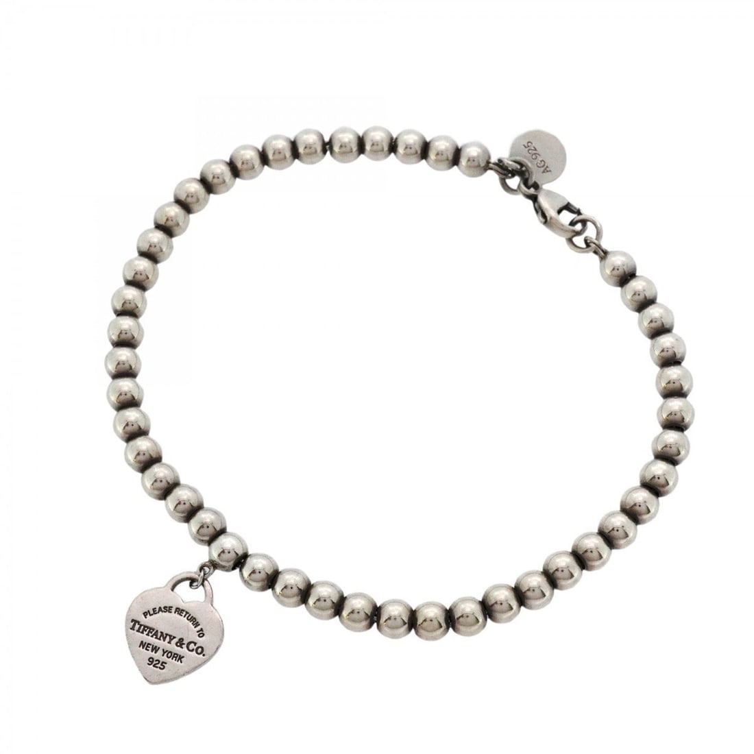 Tiffany Return to Heart Bracelet, Ball Chain, Silver 925, Women's: --- Catalog ---Category: SizeLength: 16.5cm / 6.49''Category: DesignType: Charm braceletGender: WomenMaterial: Silver 925Category: GeneralBrand: Tiffany--- Item List ---Section: ConditionRanking: Rank