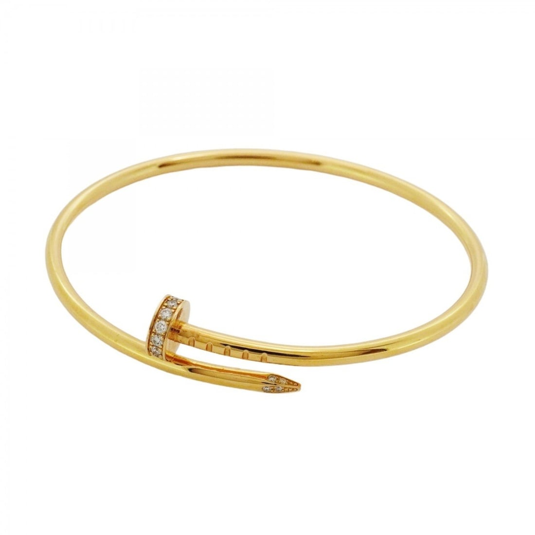 Cartier Juste Un Clou Bangle, Small, 18KYG Yellow Gold with Diamonds, Women's: --- Catalog ---Category: SizeLength: 14.5cm / 5.7''Category: DesignType: BangleStone: DiamondGender: WomenMaterial: Yellow gold (18K)Category: GeneralBrand: Cartier--- Item List ---Section: ConditionR