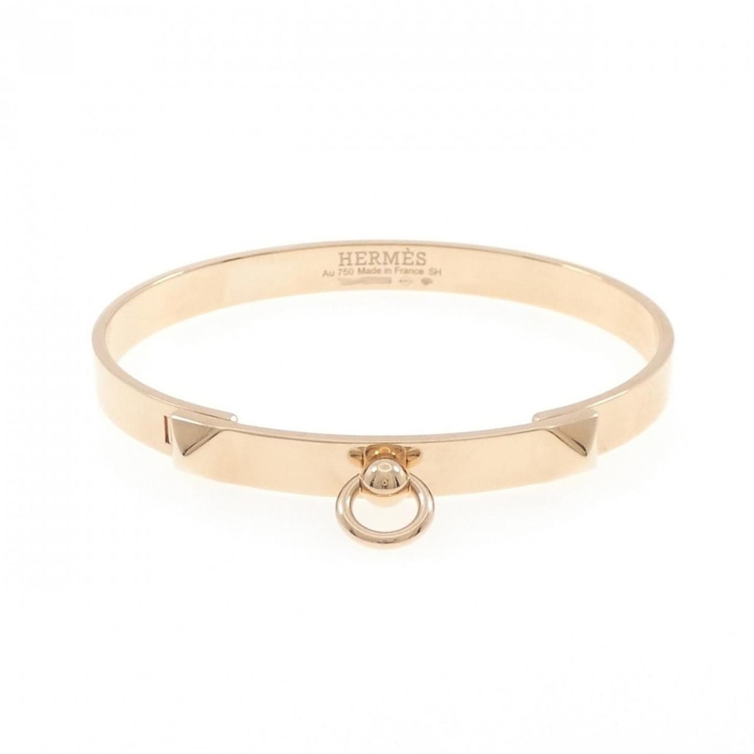 Hermes Hermès Collier de Chien Bangle: --- Catalog ---Category: SizeLength: 16cm / 6.29''Category: DesignType: BangleColor: Pink goldGender: WomenMaterial: Pink gold (18K)Category: GeneralMPN: H108112B 00SHBrand: Hermes--- Item List ---Sec