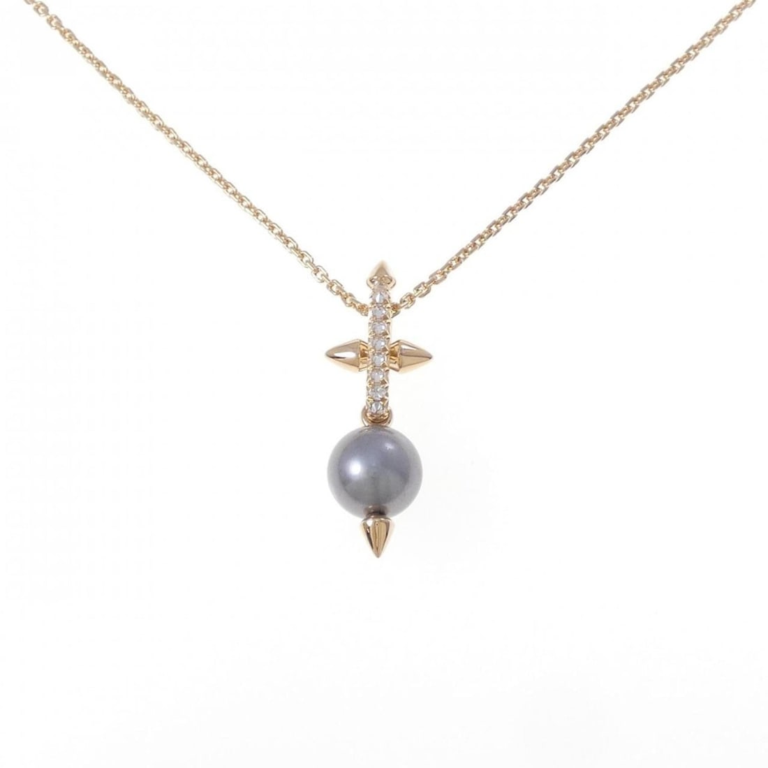 Tiffany Tahitian Pearl Necklace 11.4mm: --- Catalog ---Category: SizePendant Size: 38.8mm x 13.3mm / 1.52'' x 0.52''Neck Circumference: 51 cm - 56 cm / 20.07'' - 22.04''Category: DesignColor: Pink goldStone: Diamond, PearlGender: Women,MenM