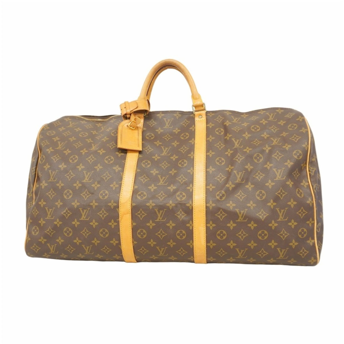 Louis Vuitton Monogram Keepall 60 Boston Bag M41422 Brown Men's/Women's: --- Catalog ---Category: SizeSize (HxWxD): 33cm x 61.5cm x 27cm / 12.99'' x 24.21'' x 10.62''Category: DesignType: Boston bagColor: BrownGender: Men,WomenCategory: GeneralMPN: M41422Brand: Louis Vuitt