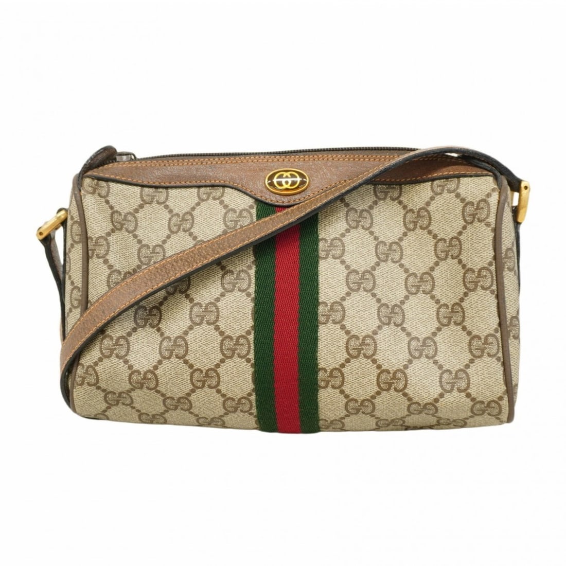 Gucci Shoulder Bag GG Supreme Sherry Line Old 89 02 018 Brown Women's: --- Catalog ---Category: SizeSize (HxWxD): 14cm x 22cm x 7cm / 5.51'' x 8.66'' x 2.75''Category: DesignType: Shoulder bagColor: BrownGender: WomenMaterial: PVC Hardware Color: GoldCategory: GeneralMPN