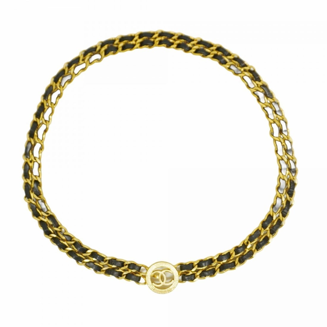 Chanel belt black women's: --- Catalog ---Category: SizeLength: 81.5cm / 32.08''Category: DesignType: Chain beltColor: BlackGender: WomenCategory: GeneralBrand: Chanel--- Item List ---Section: ConditionRanking: Rank AB Used - T