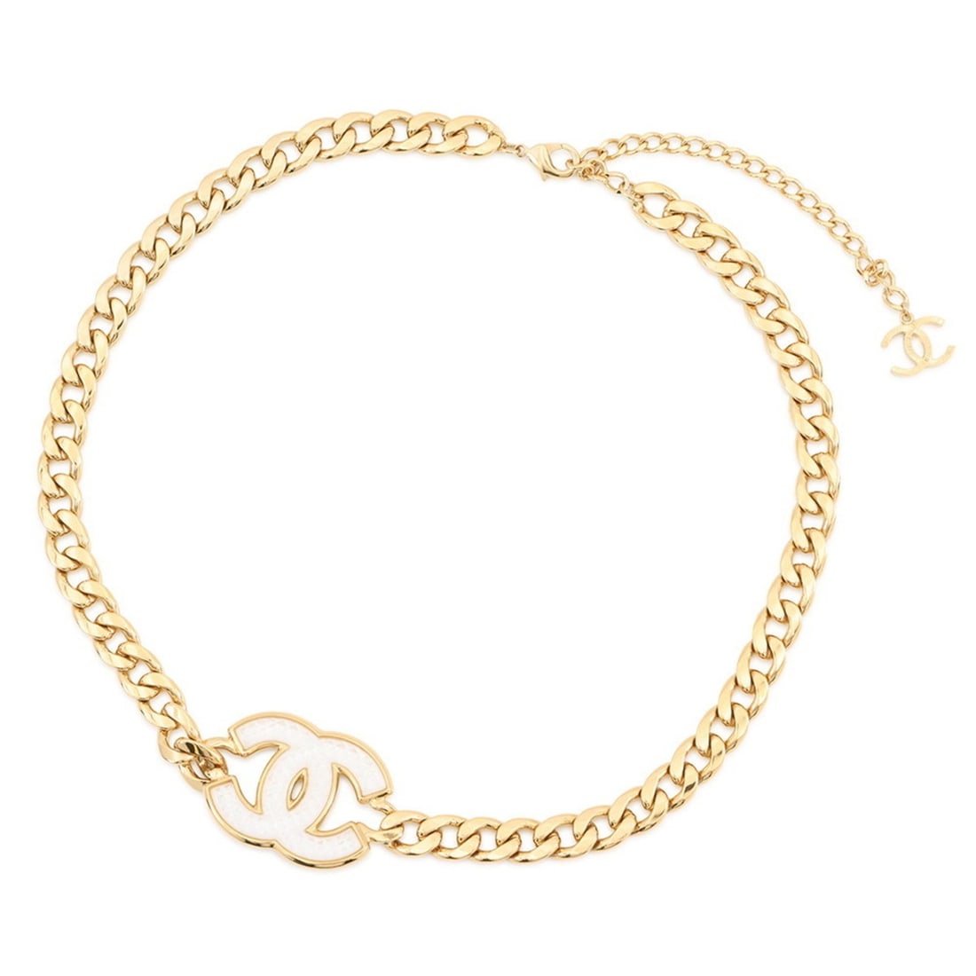 Chanel Chain Belt with Coco Mark and Metal A24A CHANEL: --- Catalog ---Category: SizeLength: 63cm - 76cm / 24.8'' - 29.92''Category: DesignType: Chain beltGender: Women,MenMaterial (Strap): Metal Category: GeneralBrand: ChanelCountry of Origin: France--- I
