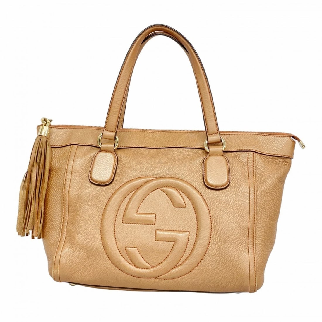 Gucci Soho Handbag 282307 Leather Orange Champagne Women's: --- Catalog ---Category: SizeSize (HxWxD): 26cm x 30cm x 11.5cm / 10.23'' x 11.81'' x 4.52''Category: DesignType: HandbagColor: OrangeGender: WomenMaterial: Leather Hardware Color: Champagne goldCateg
