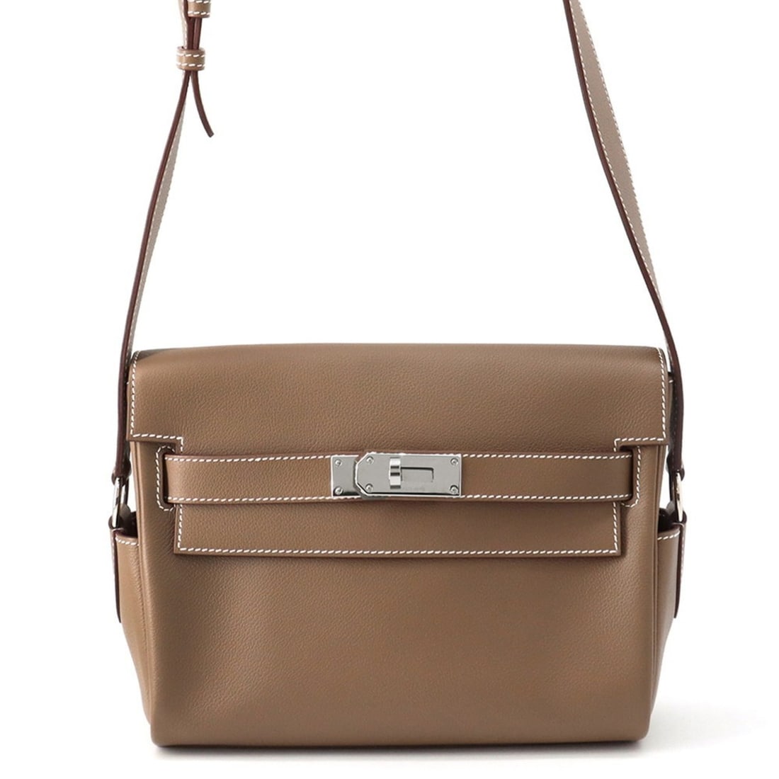 Hermes Hermès Kelly PM Etoupe/Evercolor Double Stamp Men's: --- Catalog ---Category: SizeSize (HxWxD): 19cm x 24cm x 11cm / 7.48'' x 9.44'' x 4.33''Category: DesignType: Shoulder bagColor: Etoupe grayGender: MenCategory: GeneralBrand: HermesCountry of Origin: