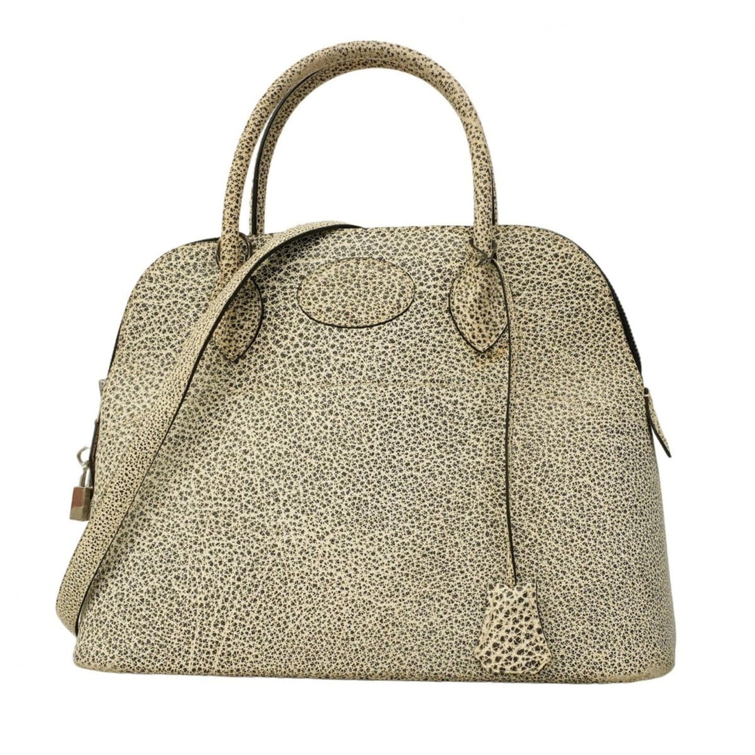 Hermes Hermès Bolide 31 Dalmatian Handbag in White and Black, ?E Stamp, 2-Way Bag for Women: --- Catalog ---Category: SizeSize (HxWxD): 24cm x 31cm x 12cm / 9.44'' x 12.2'' x 4.72''Category: DesignType: HandbagColor: Black, WhiteGender: WomenMaterial: Leather Hardware Color: SilverLeather/Fur