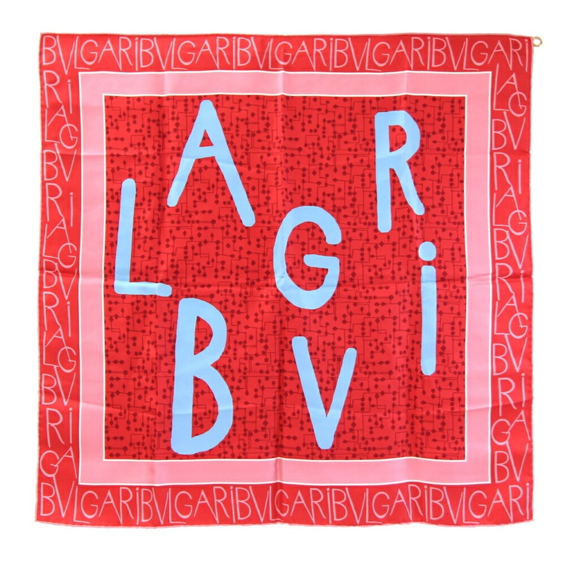 BVLGARI Scarf, Red and Light Blue, 100% Silk, Large Stole, Women's: --- Catalog ---Category: SizeSize (LxW): 66cm x 66cm / 25.98'' x 25.98''Category: DesignType: ScarfColor: Light blue, Red colorGender: WomenMaterial: Silk Category: GeneralBrand: BvlgariCountry of Ori