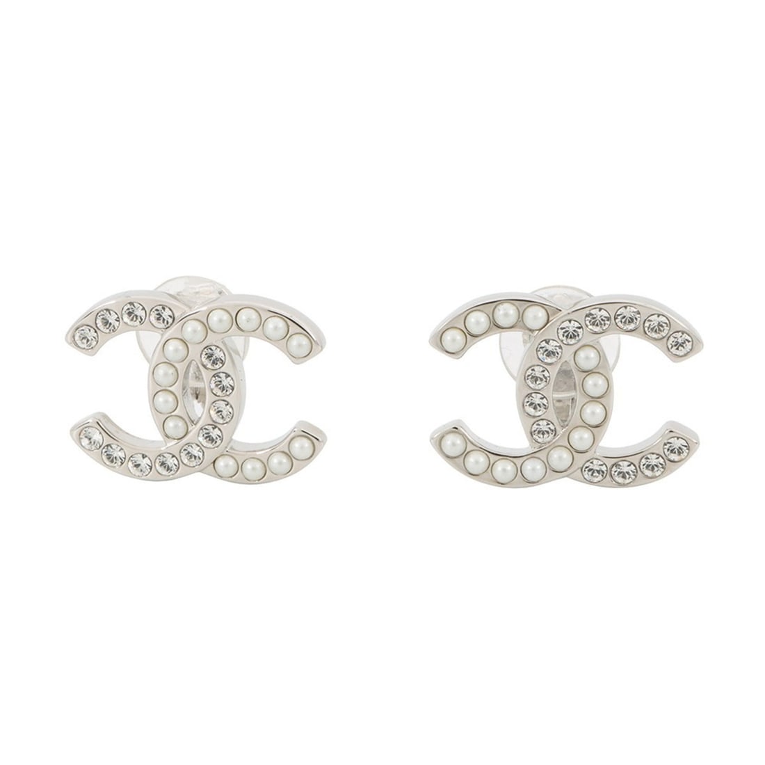 CHANEL Coco Mark Earrings with Faux Pearl and Rhinestones, B25 B ABD478: --- Catalog ---Category: SizeSize (HxWxD): 16.00mm x 22.00mm / 0.63'' x 0.87''Category: DesignType: Clip earringsStone: RhinestoneGender: WomenMaterial: MetalCategory: GeneralMPN: ABD478Brand: ChanelC
