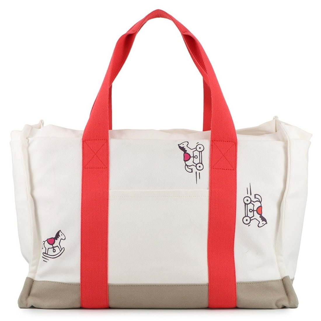 Hermes Hermès Adada Mother's Bag, Canvas, Horse Motif, White Tote Bag: --- Catalog ---Category: SizeSize (HxWxD): 29cm x 42cm x 18cm / 11.41'' x 16.53'' x 7.08''Category: DesignType: Tote bagColor: Bougainvillier, Gray, WhiteGender: WomenCategory: GeneralBrand: HermesCou