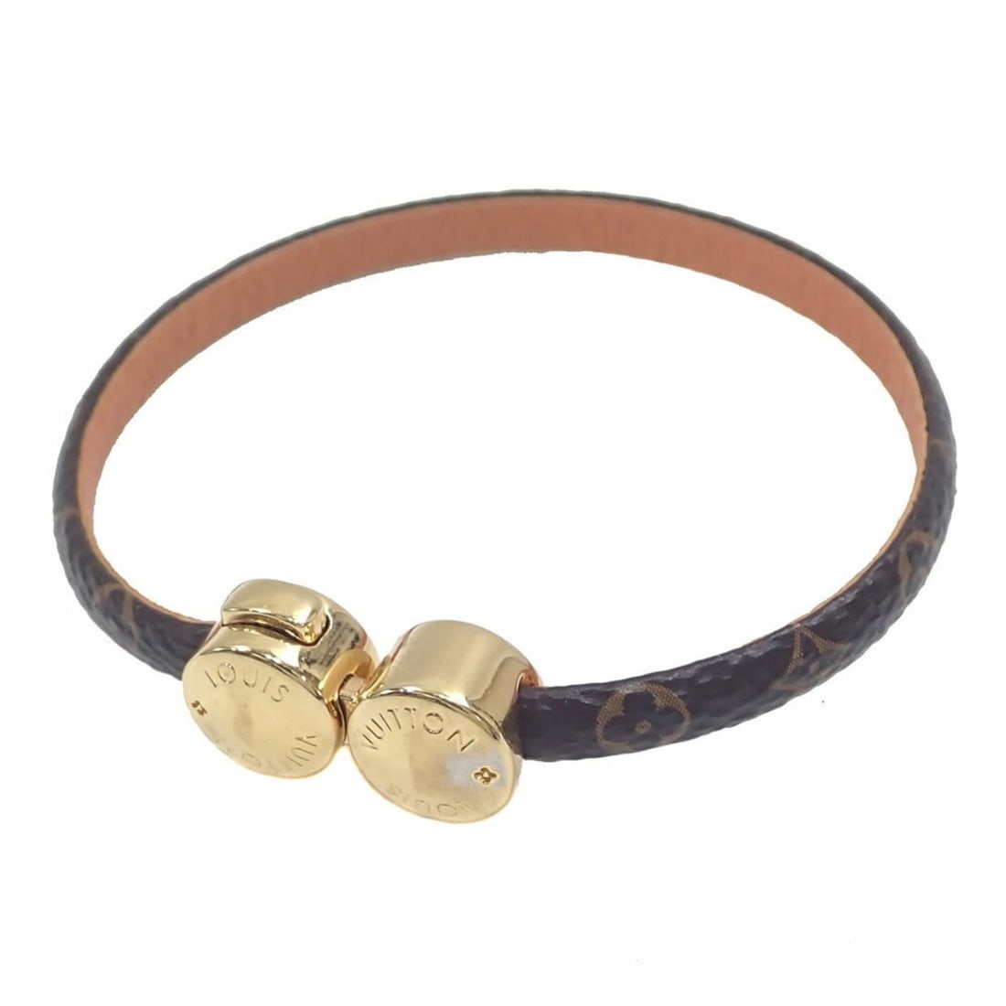 Louis Vuitton Historic Mini Bracelet for Women in Monogram Canvas and Leather (M6407): --- Catalog ---Category: SizeLength: 16.5cm / 6.49''Category: DesignType: Charm braceletColor: MonogramGender: WomenMaterial: Leather, MonogramCategory: GeneralMPN: M6407Brand: Louis Vuitton--- Item L