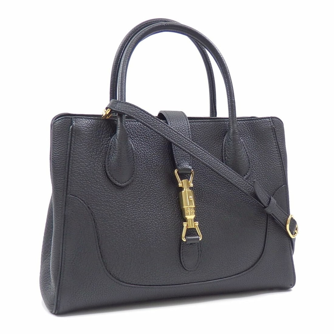 Gucci Jackie 1961 Small Handbag, Women's, Black Leather, 727810: --- Catalog ---Category: SizeSize (HxWxD): 23cm x 30cm x 11cm / 9.05'' x 11.81'' x 4.33''Category: DesignType: HandbagColor: BlackGender: WomenMaterial: Leather Category: GeneralMPN: 727810Brand: Gucc