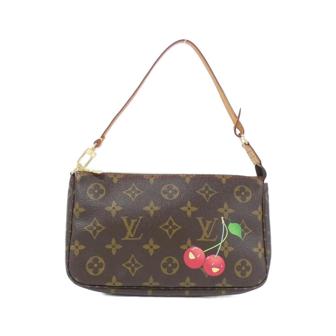 Louis Vuitton Monogram Cherry Pochette Accessoires M95008 Accessory Pouch: --- Catalog ---Category: SizeSize (HxWxD): 13cm x 21cm x 3cm / 5.11'' x 8.26'' x 1.18''Category: DesignType: Pochette, PouchColor: BrownGender: WomenMaterial: Coated canvas Category: GeneralMPN: M9500