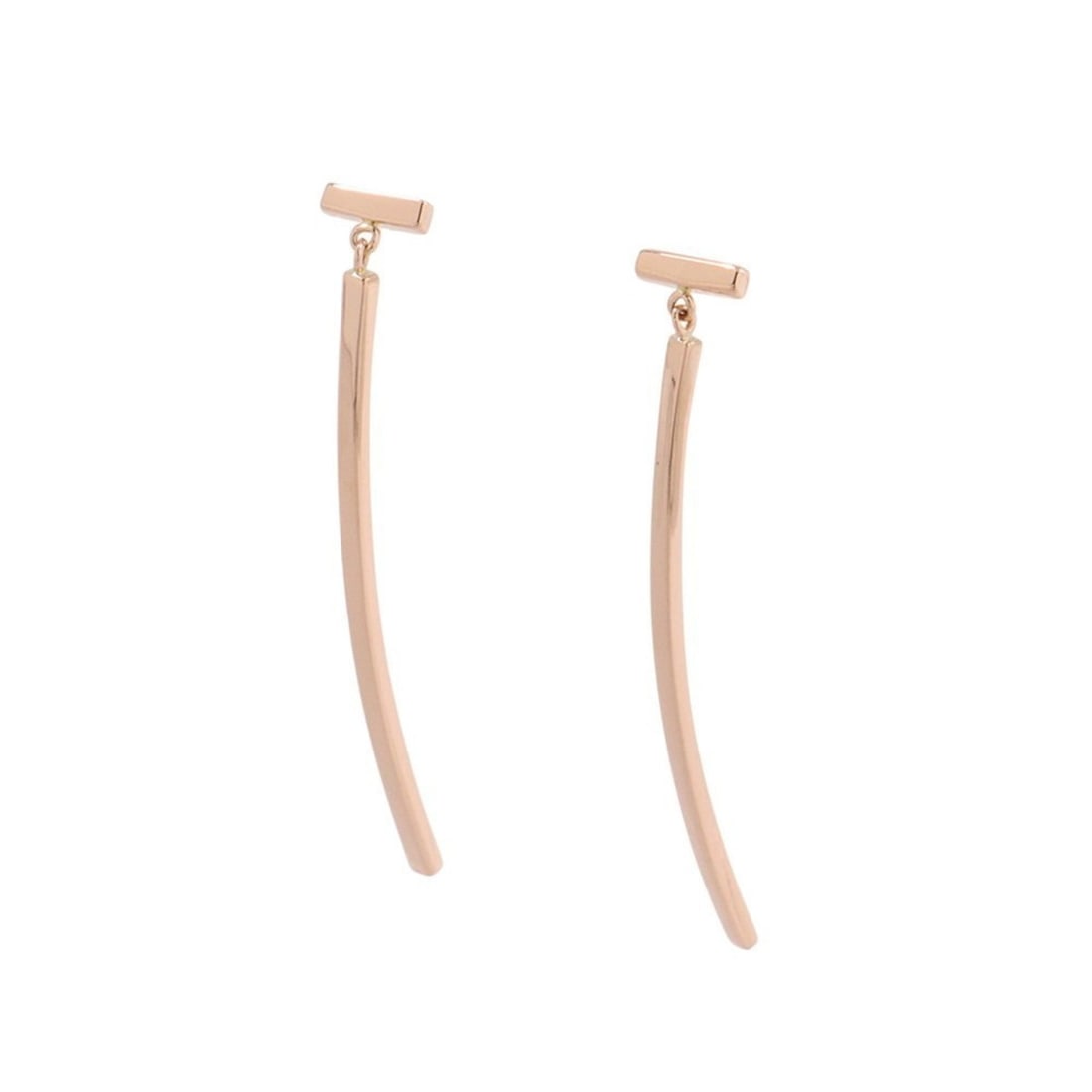 Tiffany & Co. T-Wire Bar Earrings in 18K Pink Gold (62271876): --- Catalog ---Category: SizeSize (HxWxD): 42.20mm x 1.70mm / 1.66'' x 0.07''Category: DesignType: Stud earringsGender: WomenMaterial: Pink gold (18K)Category: GeneralMPN: 62271876Brand: Tiffany--- It