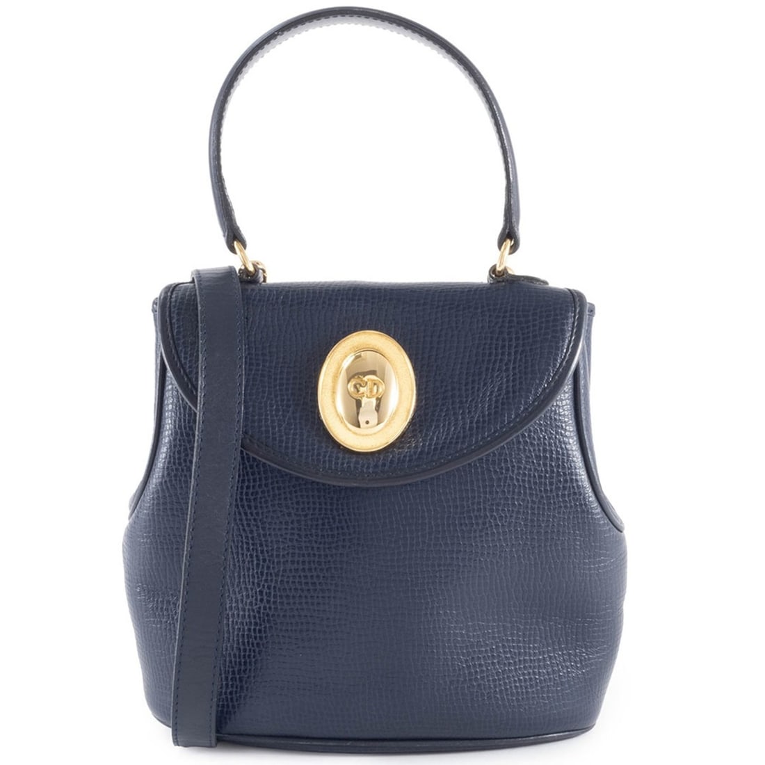 Christian Dior women's leather navy bag: --- Catalog ---Category: SizeSize (HxWxD): 19cm x 20cm x 9.5cm / 7.48'' x 7.87'' x 3.74''Category: DesignType: Handbag, Shoulder bagColor: NavyGender: WomenMaterial: Leather Category: GeneralBrand: Ch