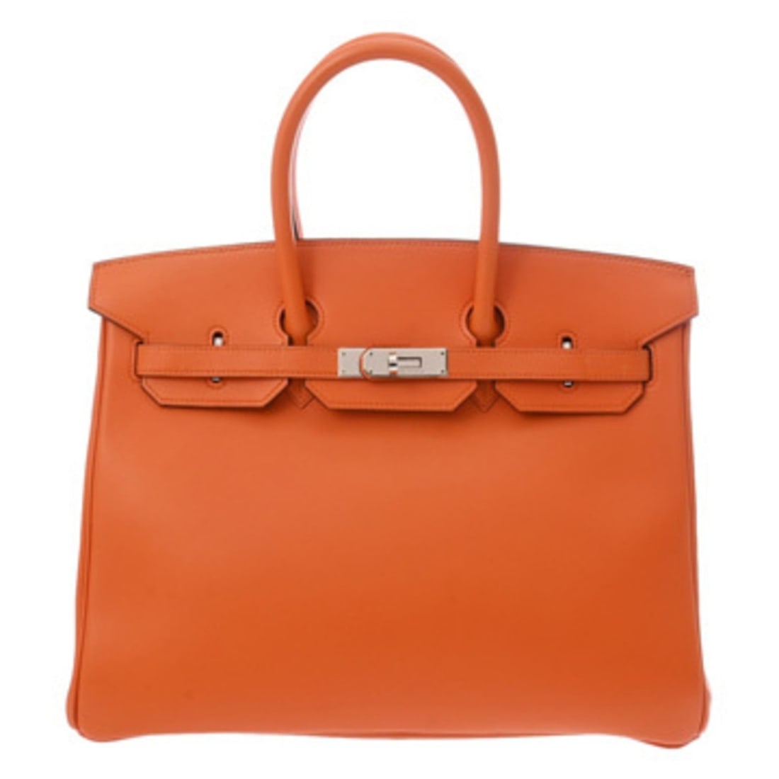 HERMES Birkin 35 Orange (C Stamped, circa 1999) Men's/Women's Veau Gulliver Handbag, AB Rank,: --- Catalog ---Category: SizeSize (HxWxD): 25cm x 35cm x 18cm / 9.84'' x 13.77'' x 7.08''Category: DesignType: HandbagColor: OrangeGender: Men,WomenMaterial: Gulliver leather Hardware Color: SilverCat