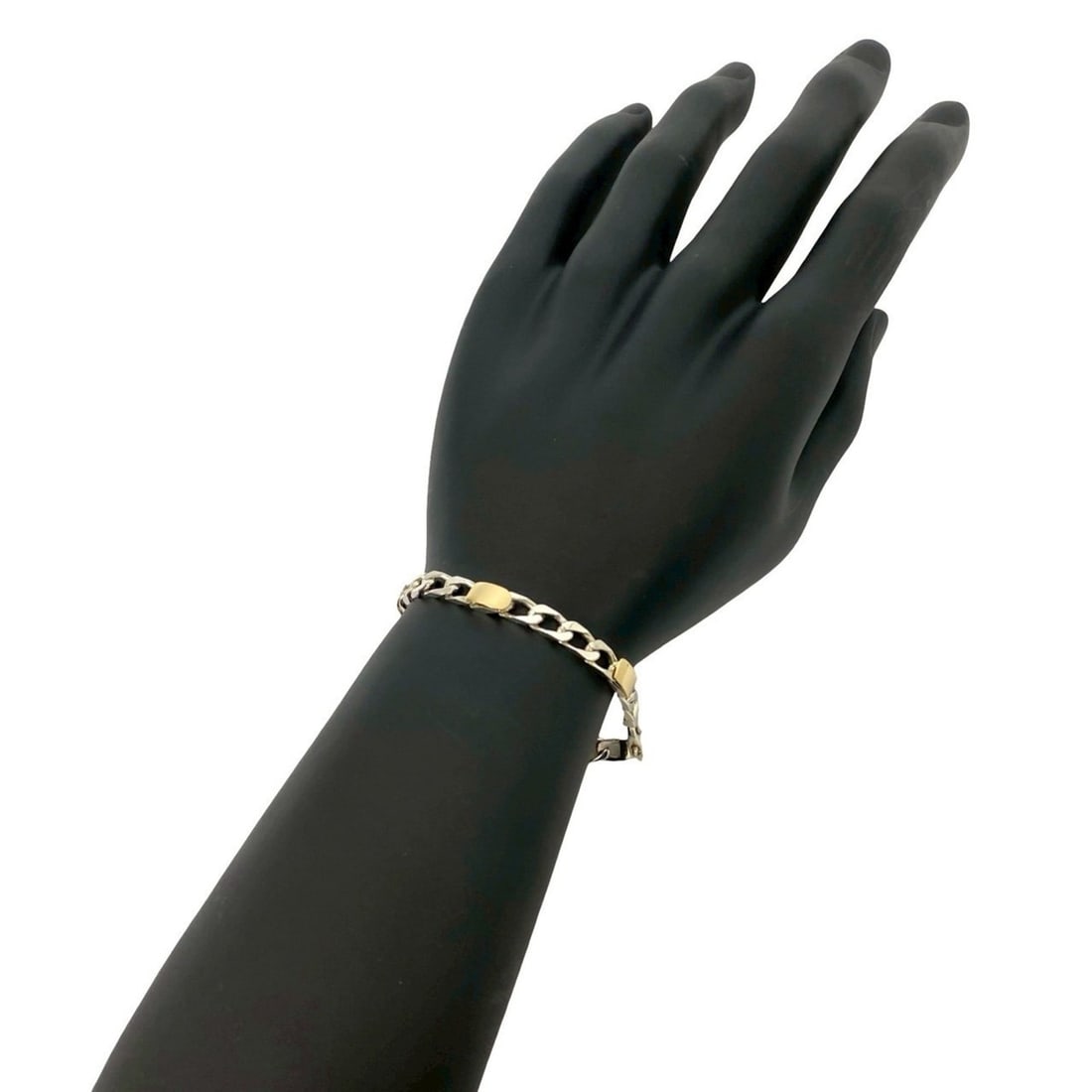 TIFFANY & Co. Tiffany Figaro Chain Bracelet in 925 Sterling Silver and 18K Gold, 21040: --- Catalog ---Category: SizeLength: 18.5cm / 7.28''Category: DesignType: Charm braceletColor: Gold, SilverGender: WomenMaterial: Gold (18K), Silver 925Category: GeneralBrand: Tiffany--- Item List ---