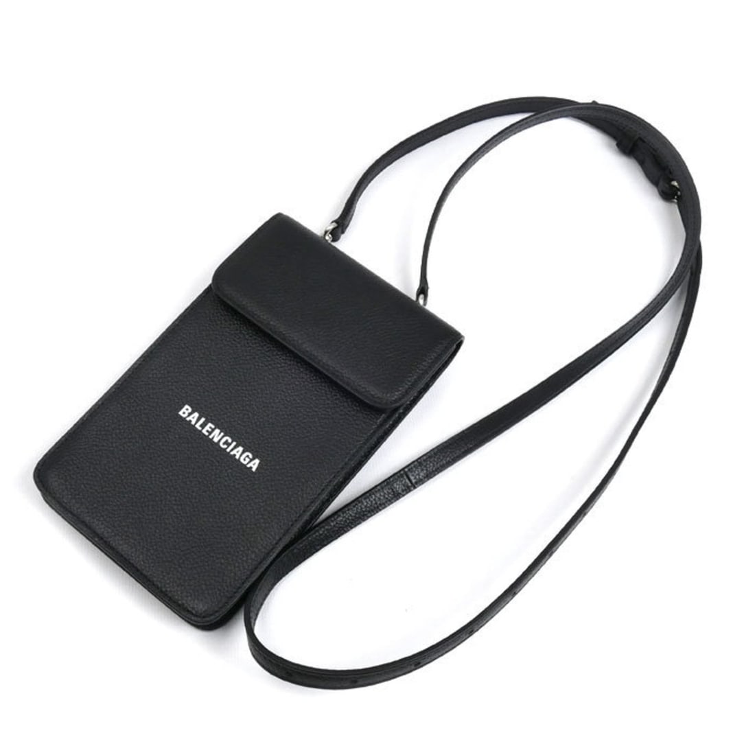 BALENCIAGA CASH Phone & Card Holder Shoulder Bag, Black, 640536, Unisex: --- Catalog ---Category: SizeSize (HxWxD): 18cm x 11cm x 2cm / 7.08'' x 4.33'' x 0.78''Category: DesignType: Shoulder bagColor: BlackGender: Women,MenMaterial: Leather Category: GeneralMPN: 640536Bran