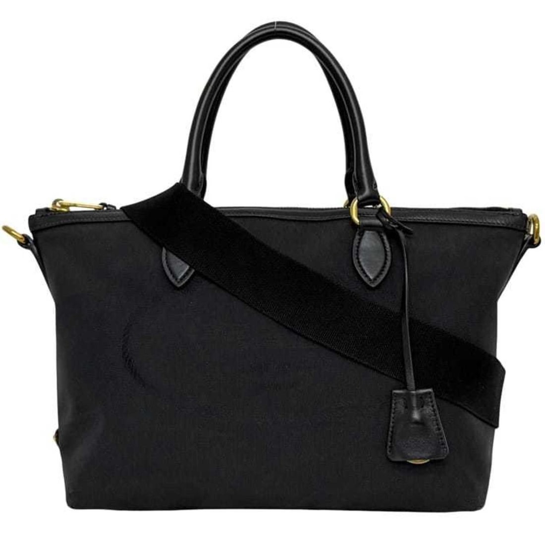 Prada 2-way bag f-24800 Black NERO 1BA579 Jacquard canvas and leather 197/B PRADA shoulder bag, tote: --- Catalog ---Category: SizeSize (HxWxD): 21cm x 34cm x 14cm / 8.26'' x 13.38'' x 5.51''Strap Length: 103cm / 40.55''Category: DesignType: Shoulder bag, Tote bagColor: Black, NeroGender: WomenMateria