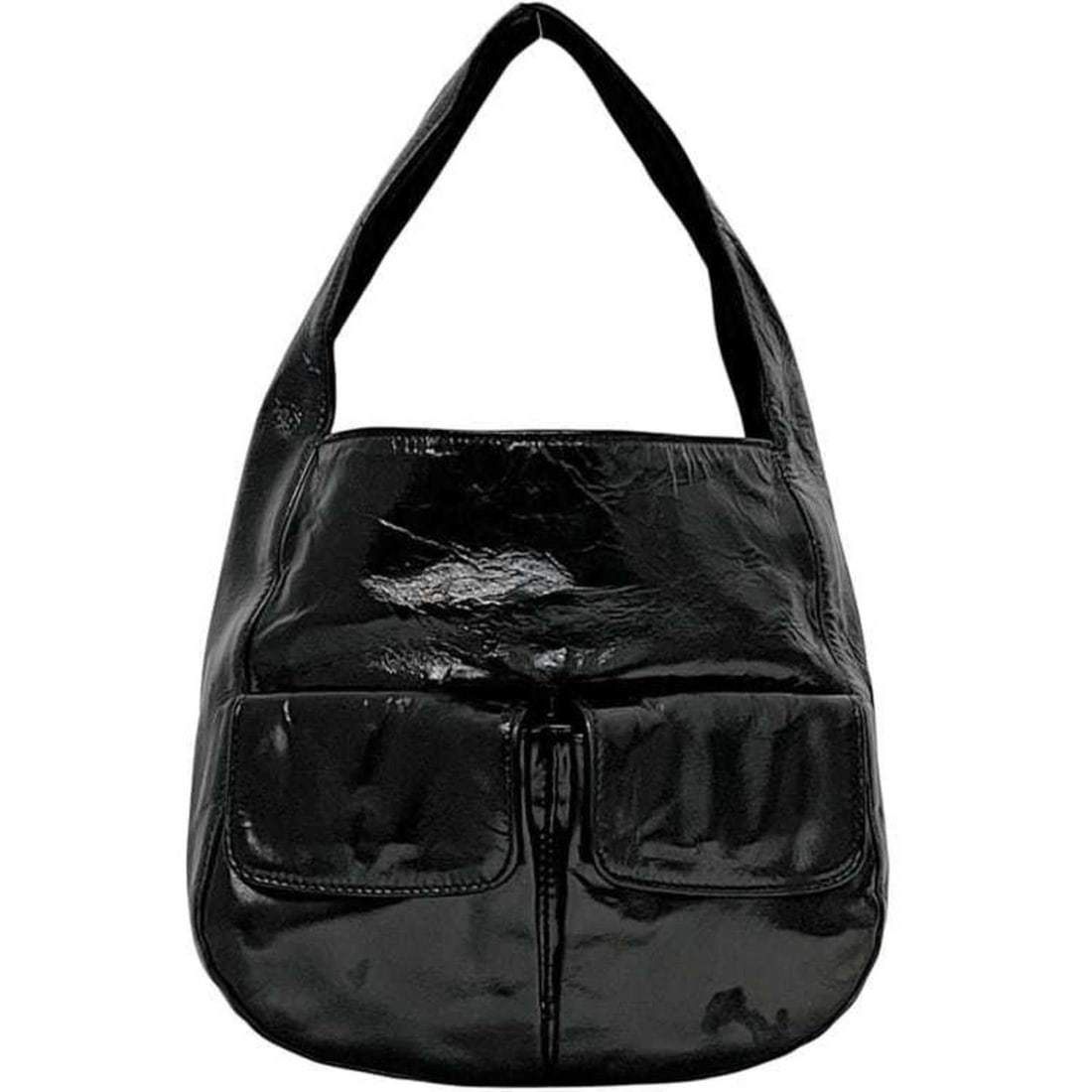 Prada handbag ec-24825 black NERO VERNI CE SPORT B6026 patent 51 PRADA tote bag in coated leather: --- Catalog ---Category: SizeSize (HxWxD): 19cm x 21cm x 9.5cm / 7.48'' x 8.26'' x 3.74''Category: DesignType: Handbag, Tote bagColor: Black, NeroGender: WomenMaterial: Patent leather Category: Genera