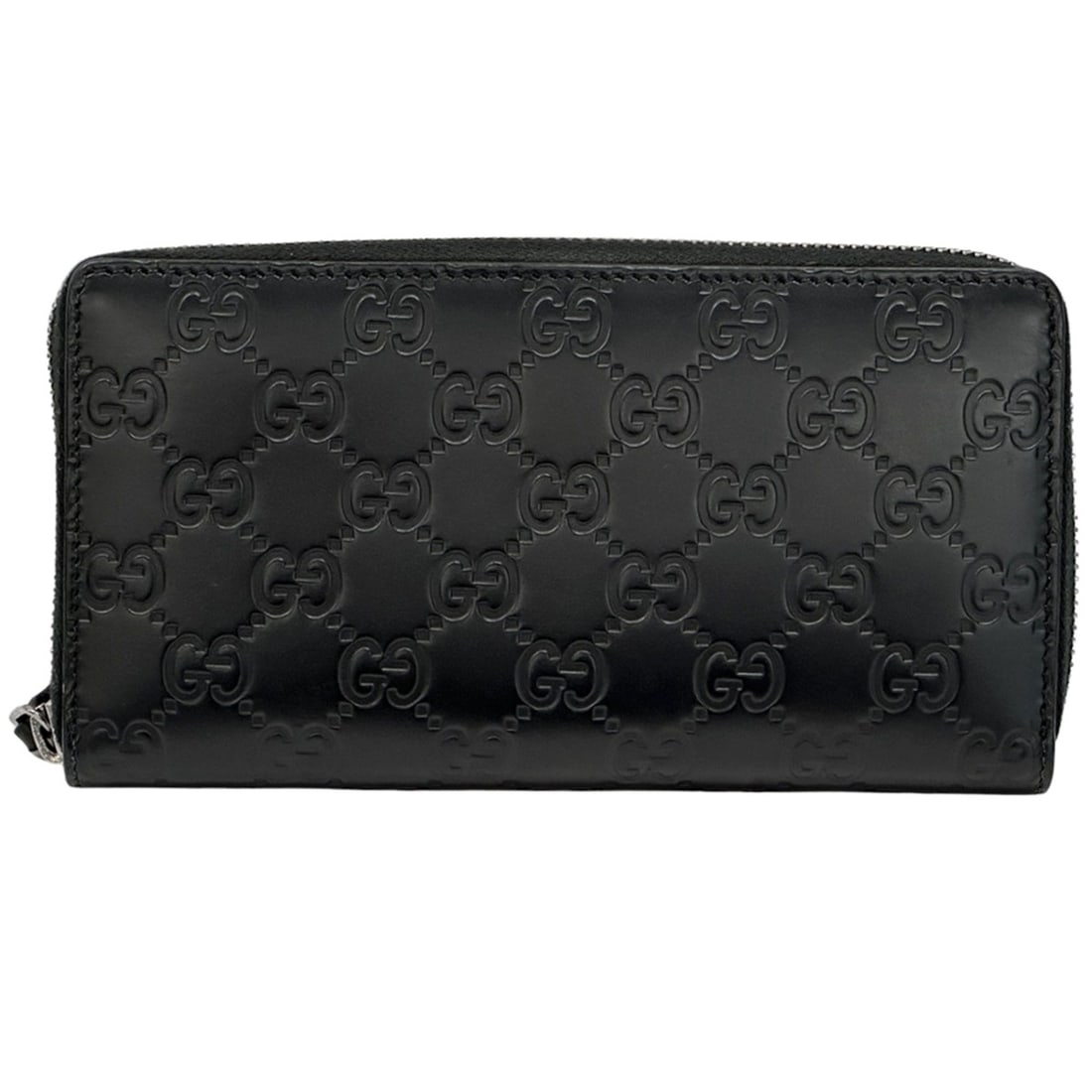 Gucci Men's Shima Long Wallet in Black Leather with Zip-Around Design (307987): --- Catalog ---Category: SizeSize (HxWxD): 10cm x 18.5cm x 2.5cm / 3.93'' x 7.28'' x 0.98''Category: DesignType: Long wallet (bi-fold)Color: BlackGender: MenMaterial: Leather Category: GeneralMPN: 307