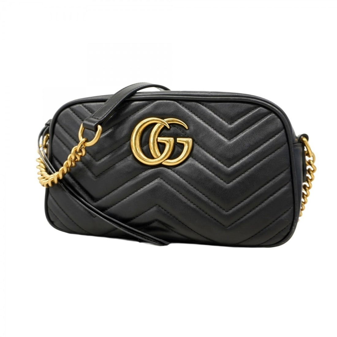 Gucci GG Marmont Shoulder Bag 447632 Leather Black Women's P2050987: --- Catalog ---Category: SizeSize (HxWxD): 14cm x 24cm x 7cm / 5.51'' x 9.44'' x 2.75''Category: DesignType: Shoulder bagColor: BlackGender: WomenMaterial: Leather Hardware Color: GoldCategory: Genera