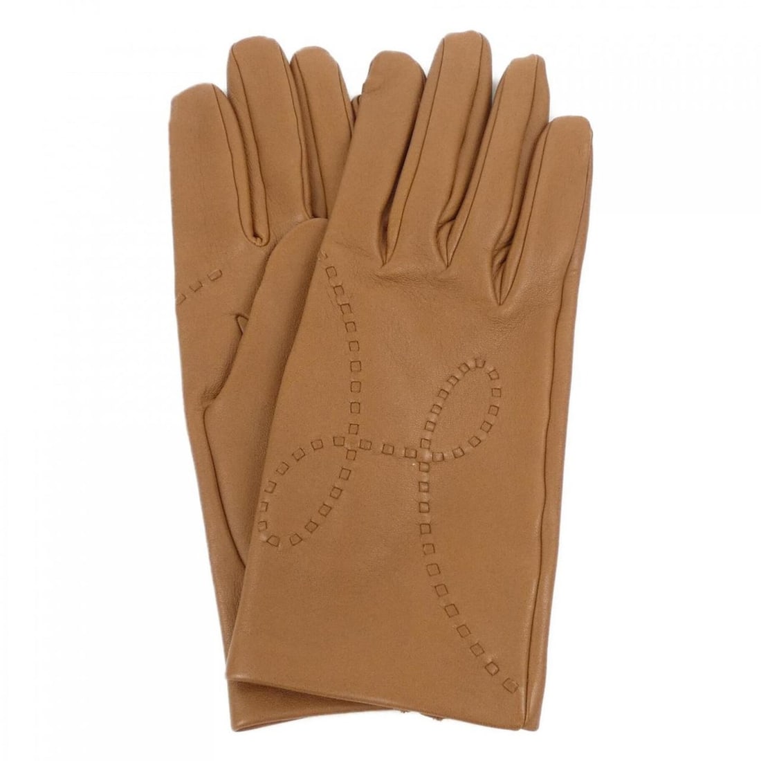 Hermes HERMES H152001G Gloves: --- Catalog ---Category: SizeHand Width: 8.5cm / 3.34''Total Length: 22.5cm / 8.85''Category: DesignType: Warm glovesColor: BrownGender: WomenMaterial: Leather , Silk Leather/Fur Type: LambskinCategor
