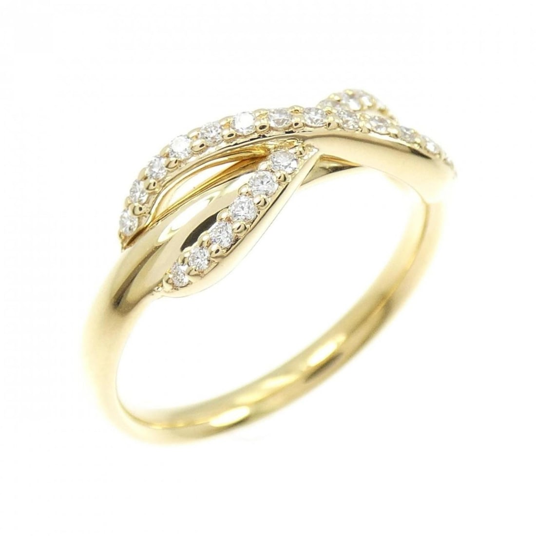 Tiffany Infinity Ring: --- Catalog ---Category: SizeJP Size: 9.0US Size: 5Category: DesignType: Band ringStone: DiamondGender: WomenMaterial: Yellow gold (18K)Category: GeneralBrand: Tiffany--- Item List ---Section: Conditi