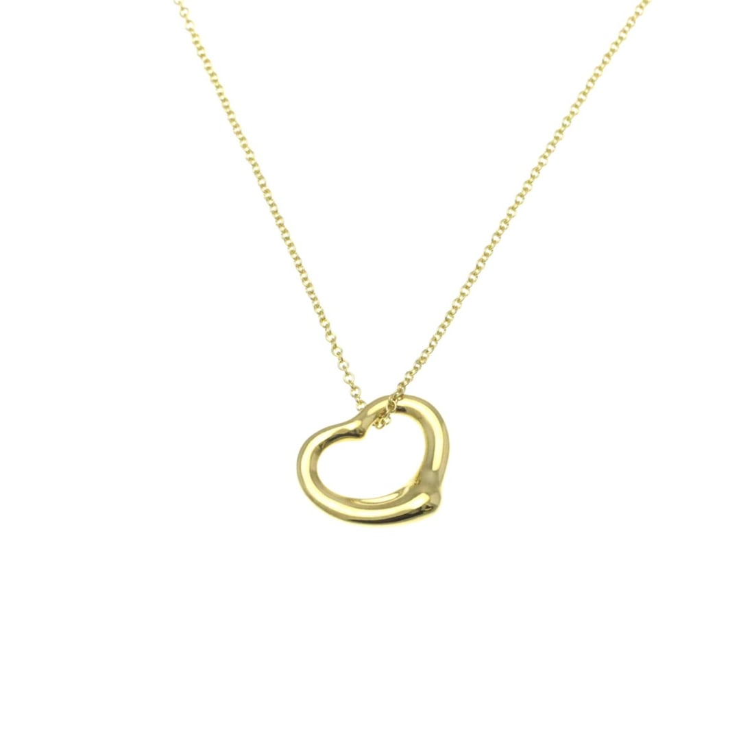 Tiffany Open Heart Yellow Gold (18K) No Stone Men,Women Fashion Pendant Necklace (Gold) (1 of 14)