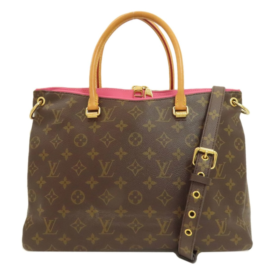 Louis Vuitton Pallas MM Handbag Monogram Canvas Women's LOUIS VUITTON: --- Catalog ---Category: SizeSize (HxWxD): 25cm x 33.5cm x 13cm / 9.84'' x 13.18'' x 5.11''Category: DesignType: HandbagColor: Monogram, PinkGender: WomenMaterial: Monogram Category: GeneralBrand: Lou
