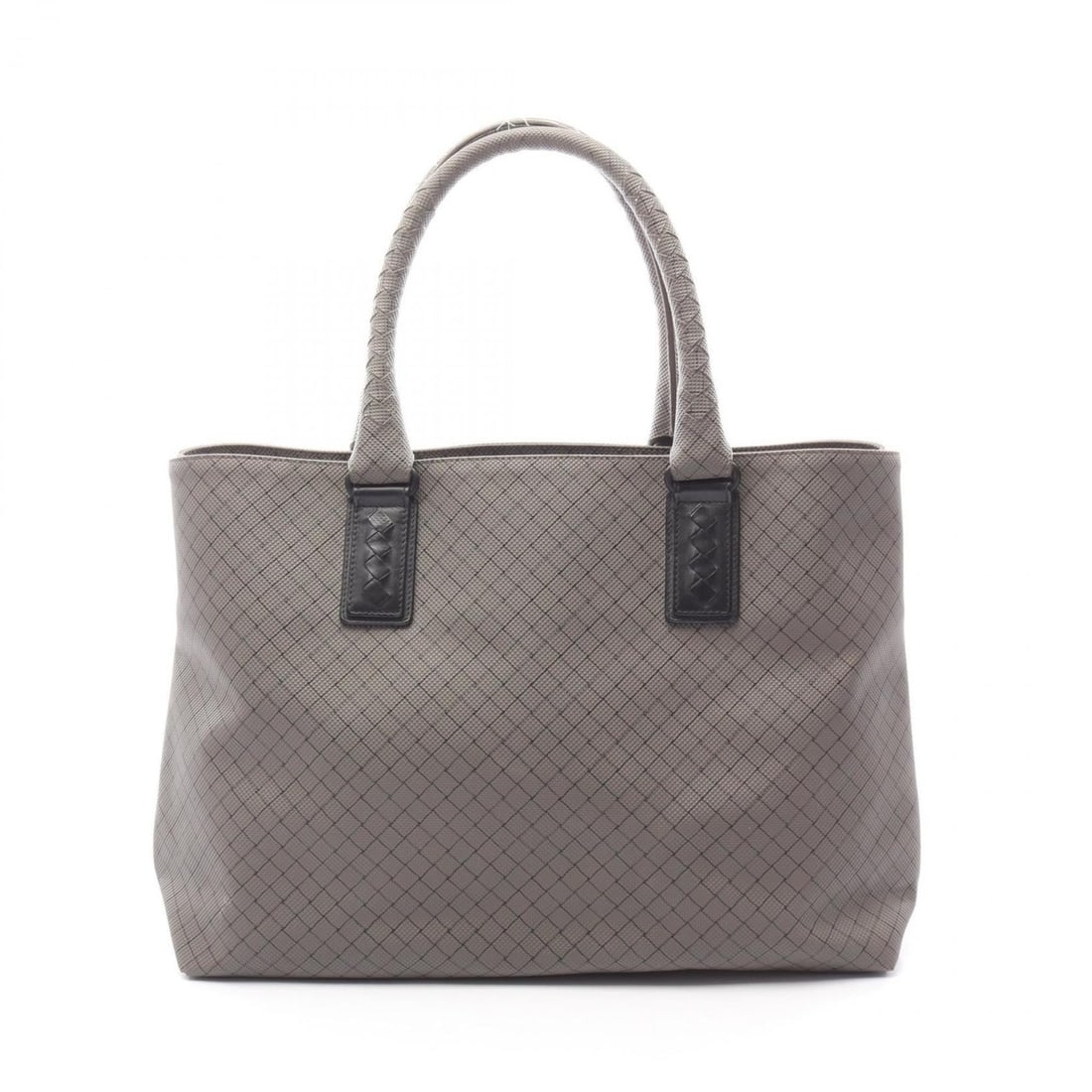 Bottega Veneta Marco Polo Tote Bag in Coated Canvas and Leather, Gray: --- Catalog ---Category: SizeSize (HxWxD): 28cm x 37.5cm x 17.5cm / 11.02'' x 14.76'' x 6.88''Category: DesignType: Tote bagColor: GrayGender: WomenMaterial: Coated canvas , Leather Category: GeneralB